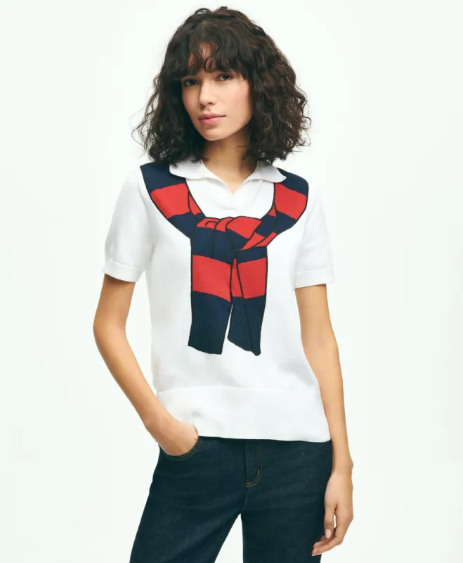 Supima Cotton Trompe-l'oeil Intarsia Sweater sold by Brooks Brothers