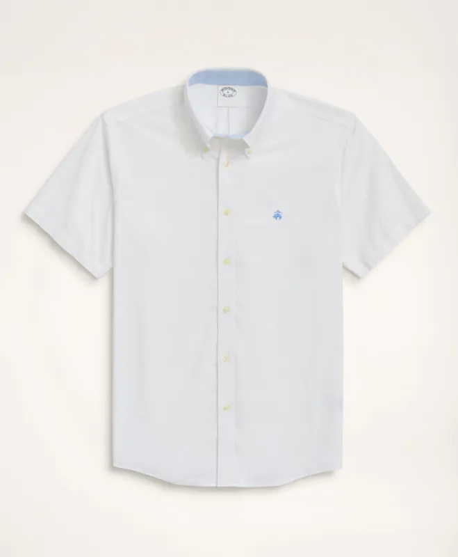 Regular-Fit Stretch Non-Iron Oxford Button-Down Collar Short-Sleeve Sport Shirt sold by Brooks Brothers