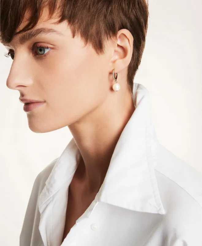 Pearl Hoop Earrings sold by Brooks Brothers