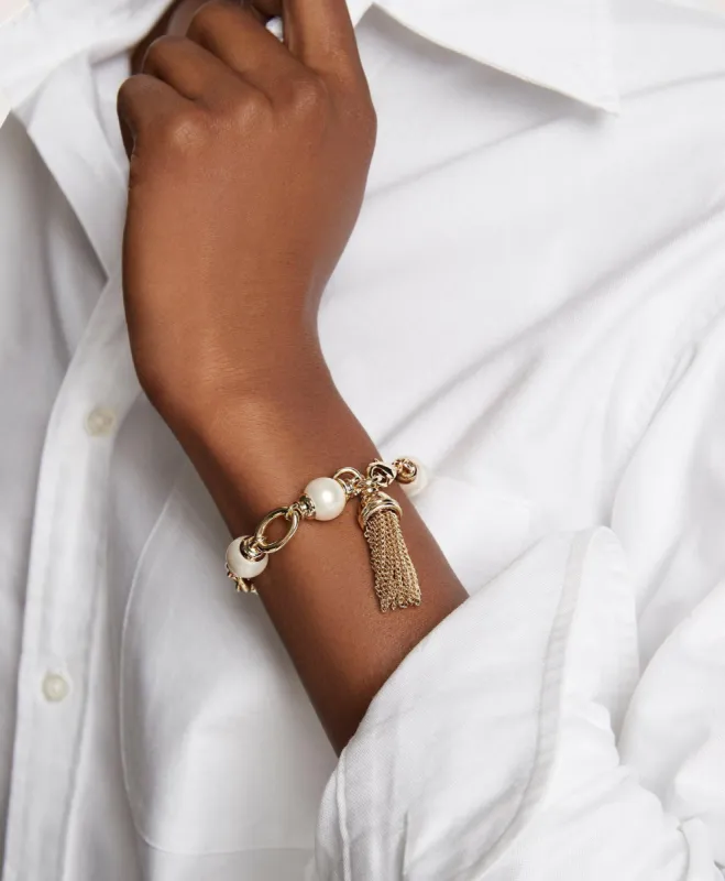 Chain Tassel Pearl Bracelet sold by Brooks Brothers