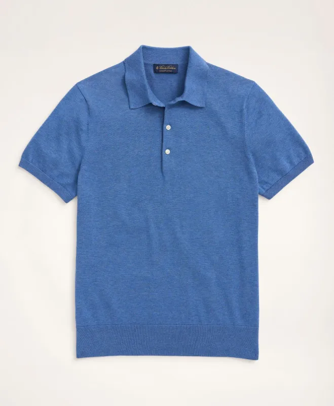 Supima Cotton Short-Sleeve Polo Sweater sold by Brooks Brothers