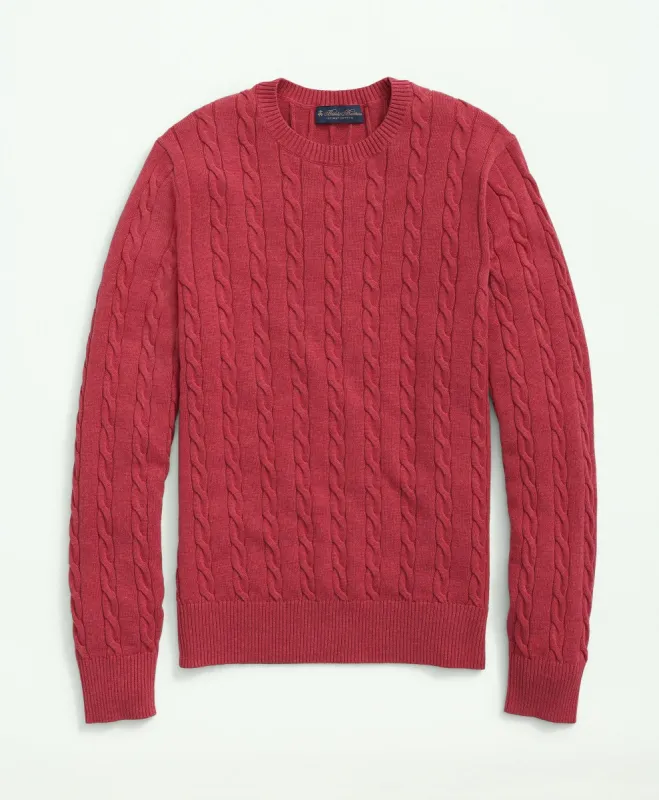 Supima Cotton Cable Crewneck Sweater sold by Brooks Brothers