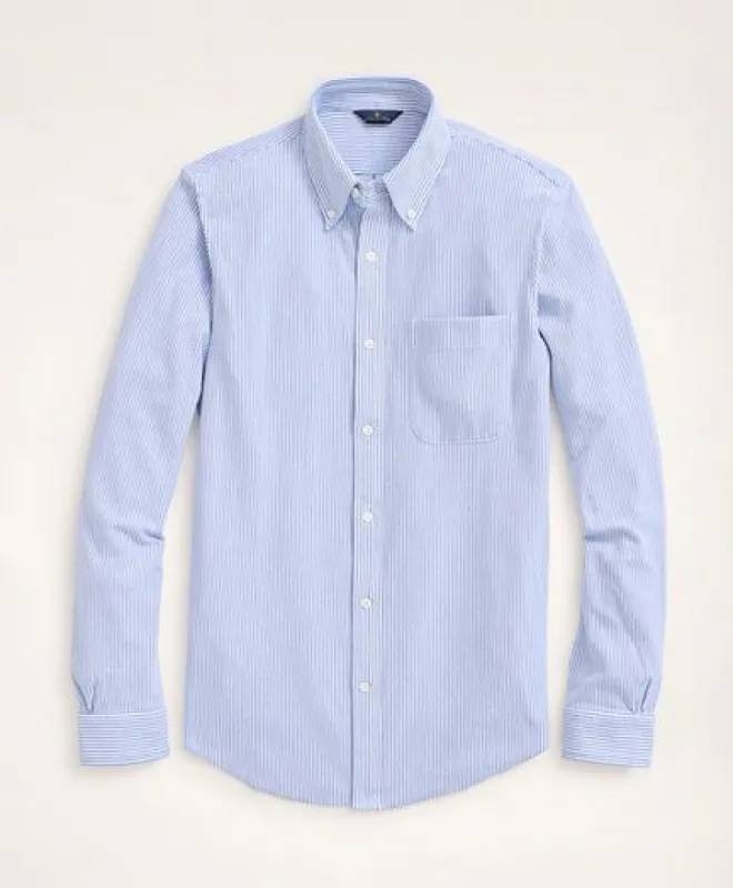 Striped Button-Down Knit Shirt sold by Brooks Brothers
