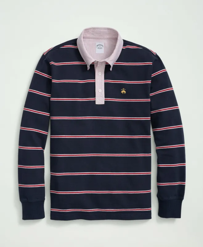 Cotton BB#2 Stripe Rugby Shirt sold by Brooks Brothers