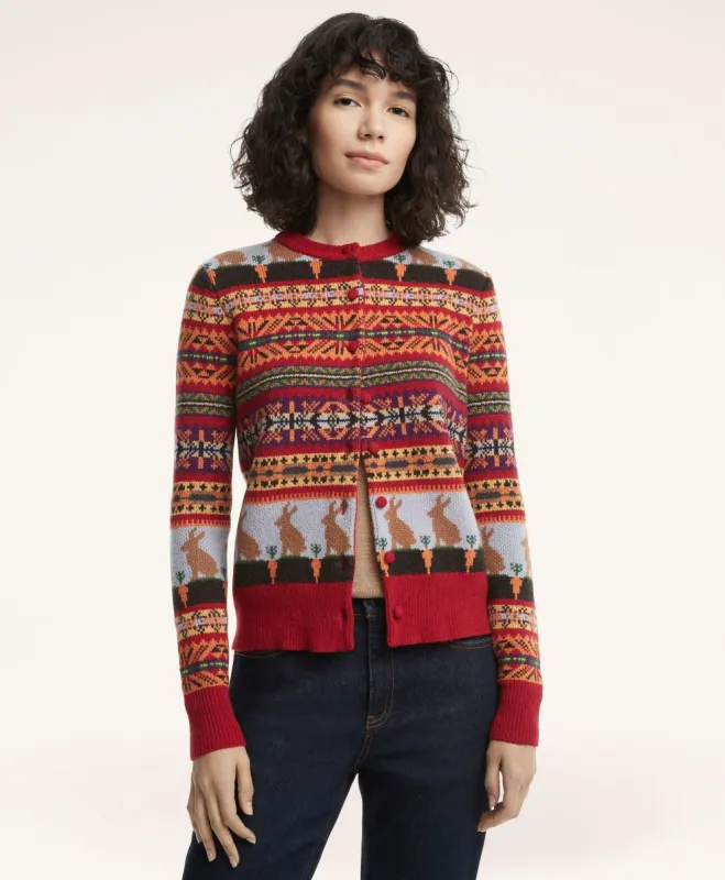 Women's Lunar New Year Merino Wool Blend Jacquard Cardigan sold by Brooks Brothers