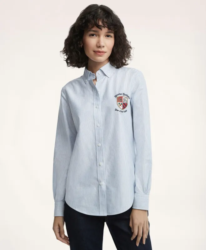 Women's Lunar New Year Classic Fit Cotton Oxford Cloth Shirt with Patch sold by Brooks Brothers