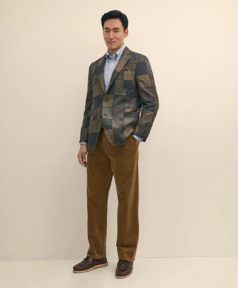 The No. 1 Sack Sport Coat in Patchwork Wool sold by Brooks Brothers product image thumbnail 2