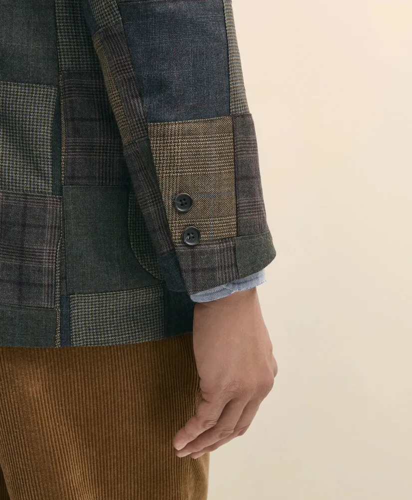 The No. 1 Sack Sport Coat in Patchwork Wool sold by Brooks Brothers product image thumbnail 4