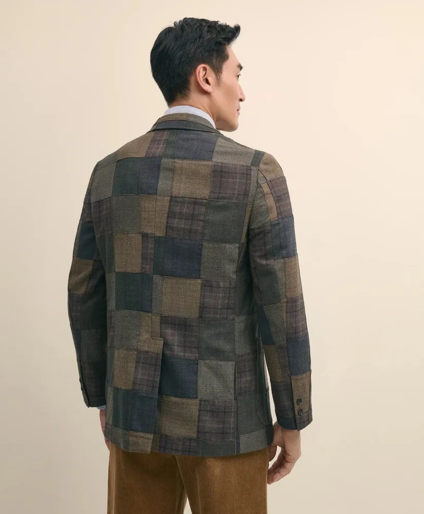 The No. 1 Sack Sport Coat in Patchwork Wool sold by Brooks Brothers product image thumbnail 5