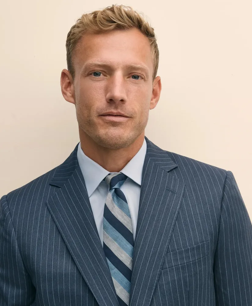 Classic Fit Wool Pinstripe 1818 Suit sold by Brooks Brothers product image thumbnail 2