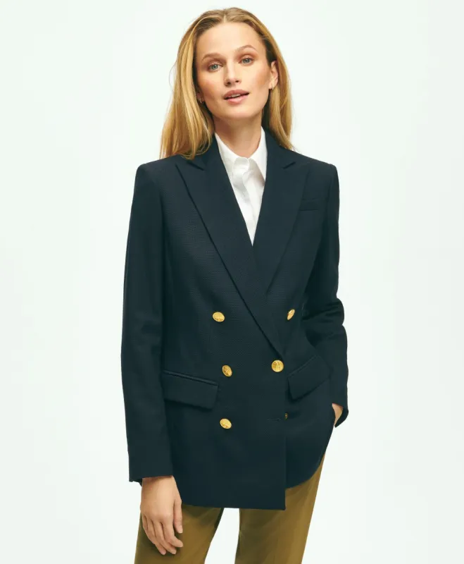 Voyager Jacket in Double-Breasted Wool Blend made by Brooks Brothers