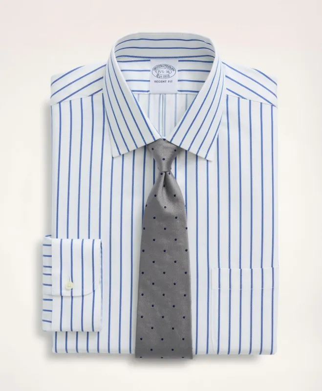 Regent Regular-Fit Dress Shirt, Non-Iron Twill Pin Stripe Ainsley Collar sold by Brooks Brothers