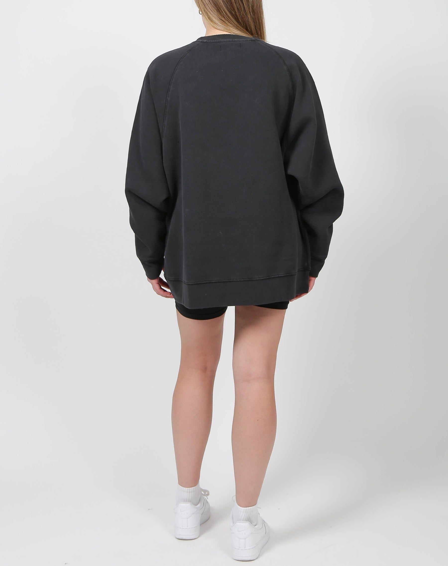 The "BABES CLUB" Not Your Boyfriend's Crew Neck Sweatshirt | Washed Black sold by Brunette The Label product image thumbnail 5