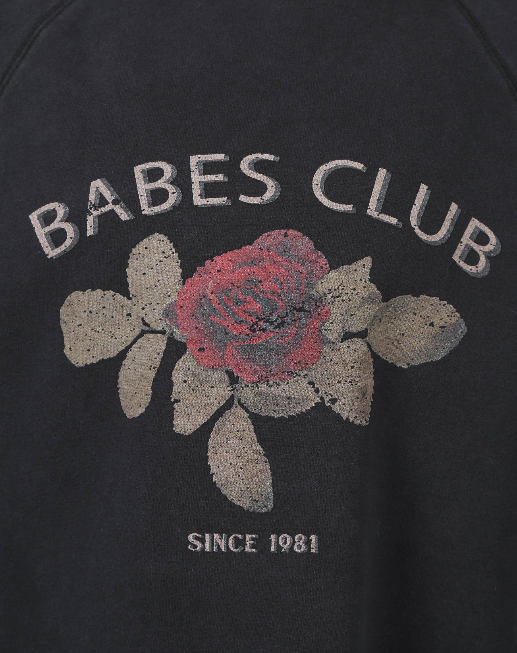 The "BABES CLUB" Not Your Boyfriend's Crew Neck Sweatshirt | Washed Black sold by Brunette The Label product image thumbnail 3