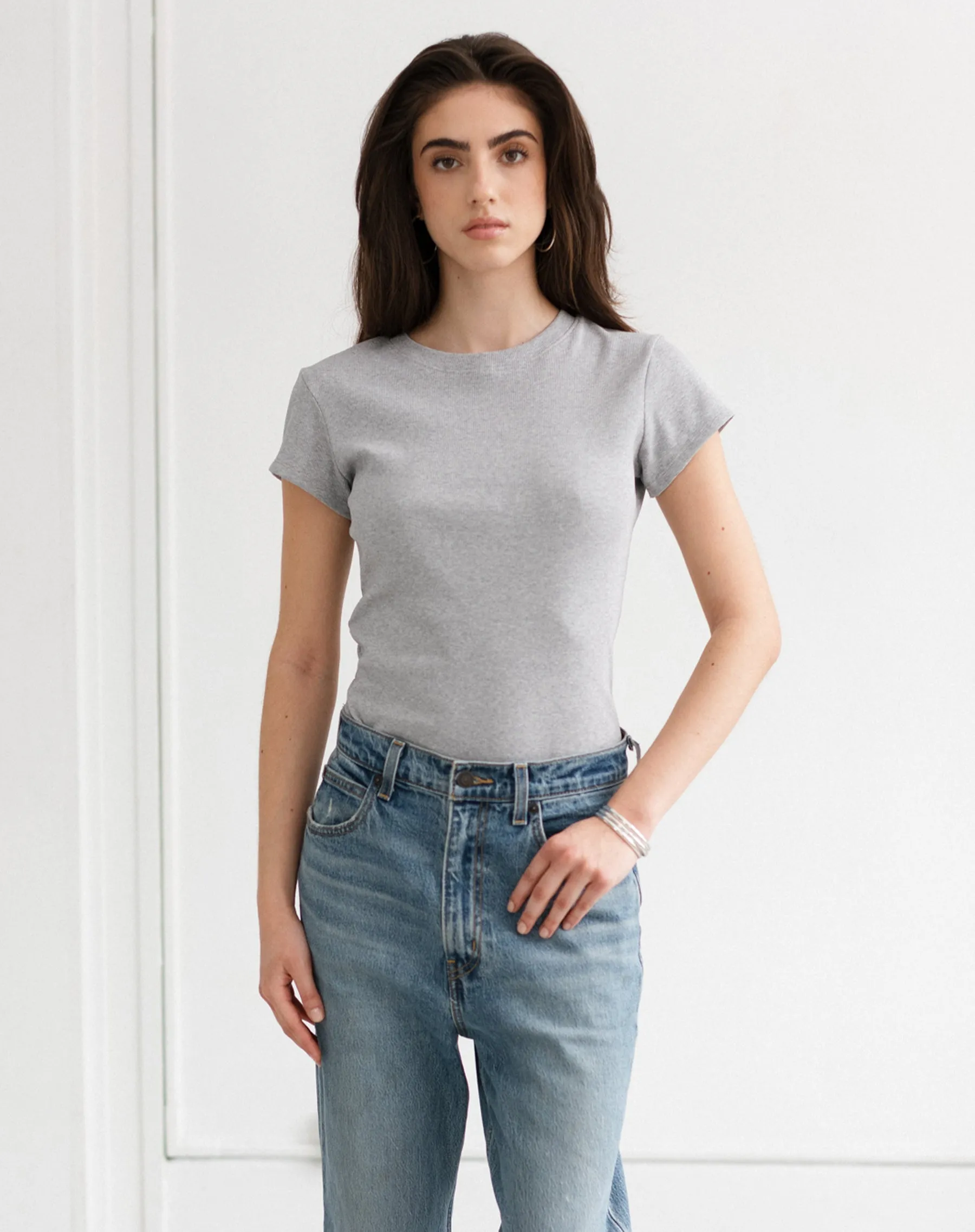 Ribbed Tee sold by Brunette The Label product image thumbnail 3
