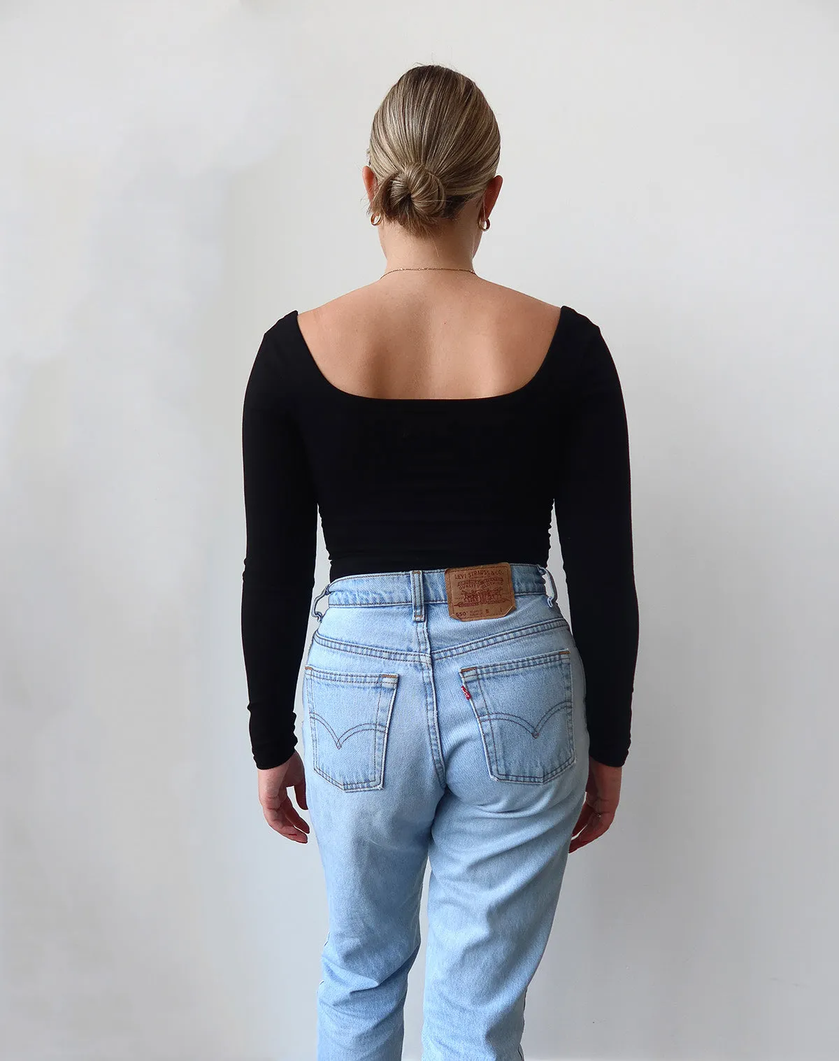 Square Neck Bodysuit sold by Brunette The Label product image thumbnail 3