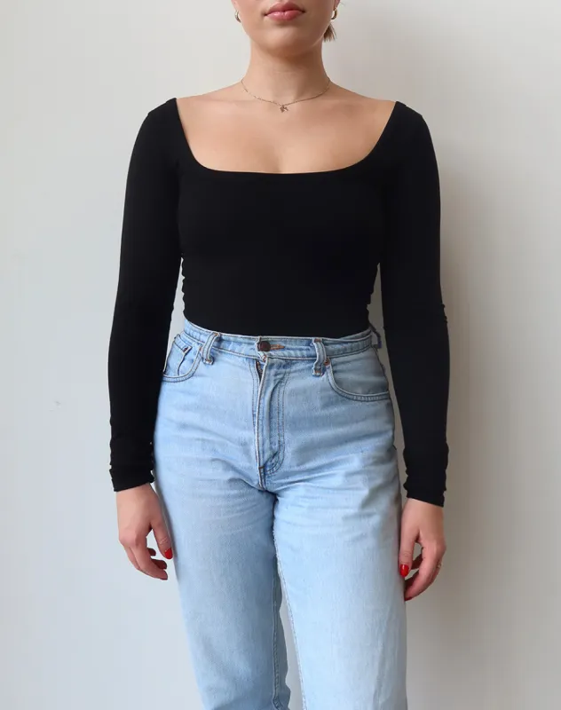 Square Neck Bodysuit sold by Brunette The Label