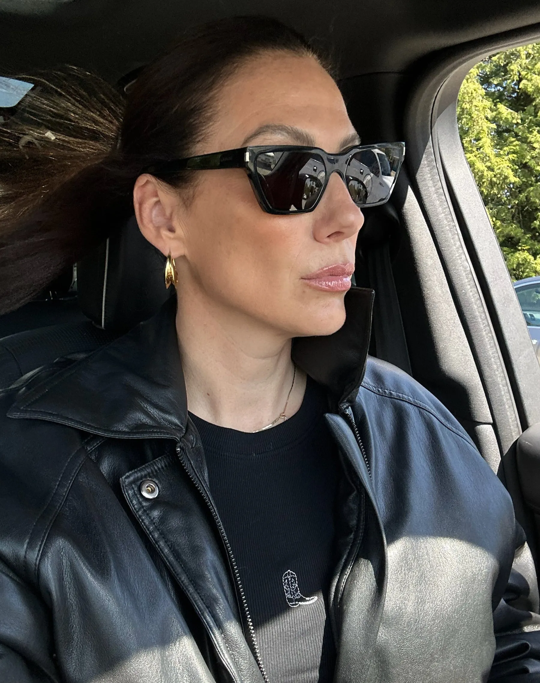 The Embroidered Cowgirl Boot Ribbed Tee | Black sold by Brunette The Label product image thumbnail 2