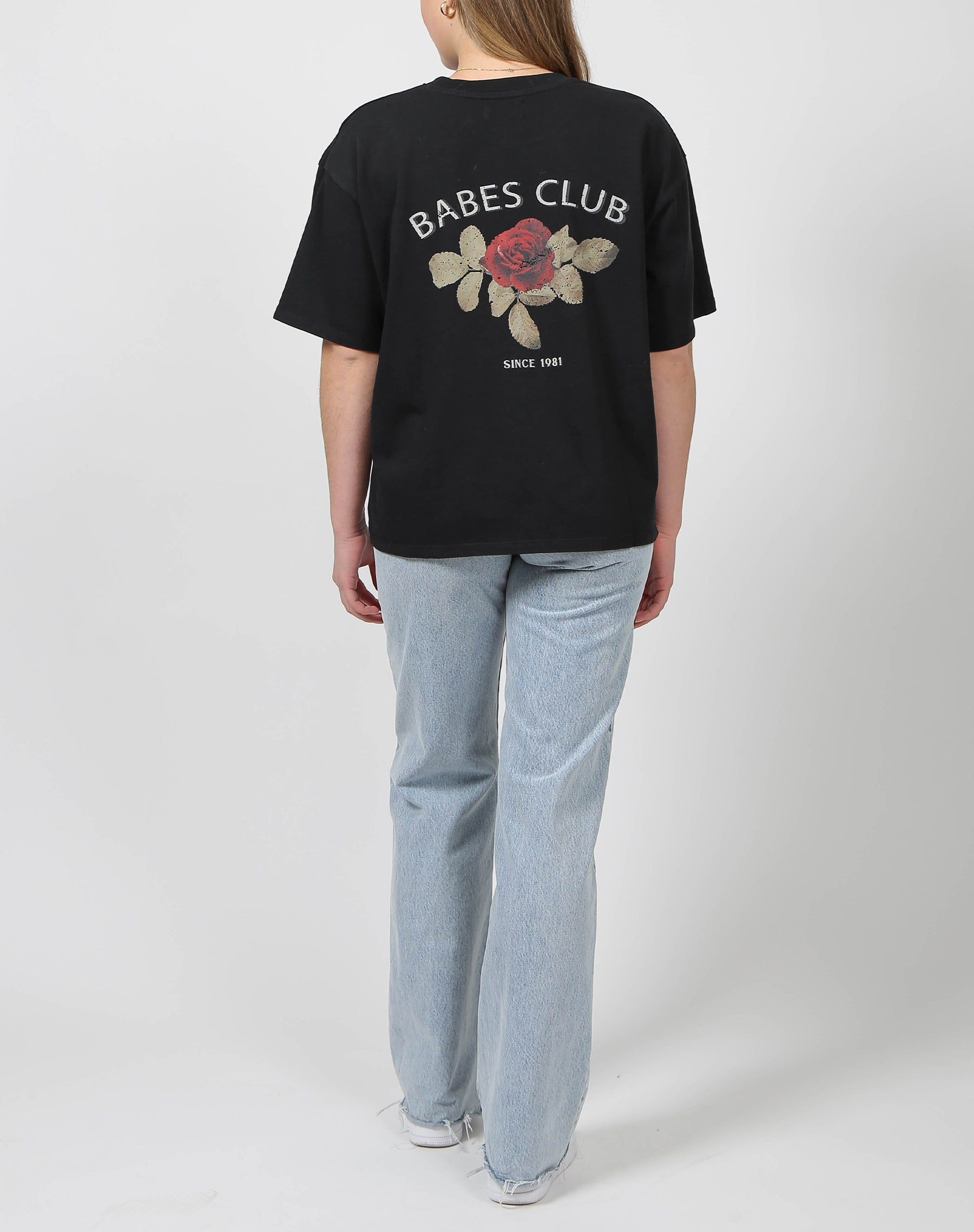 The "BABES CLUB" Boxy Tee | Washed Black sold by Brunette The Label product image thumbnail 2