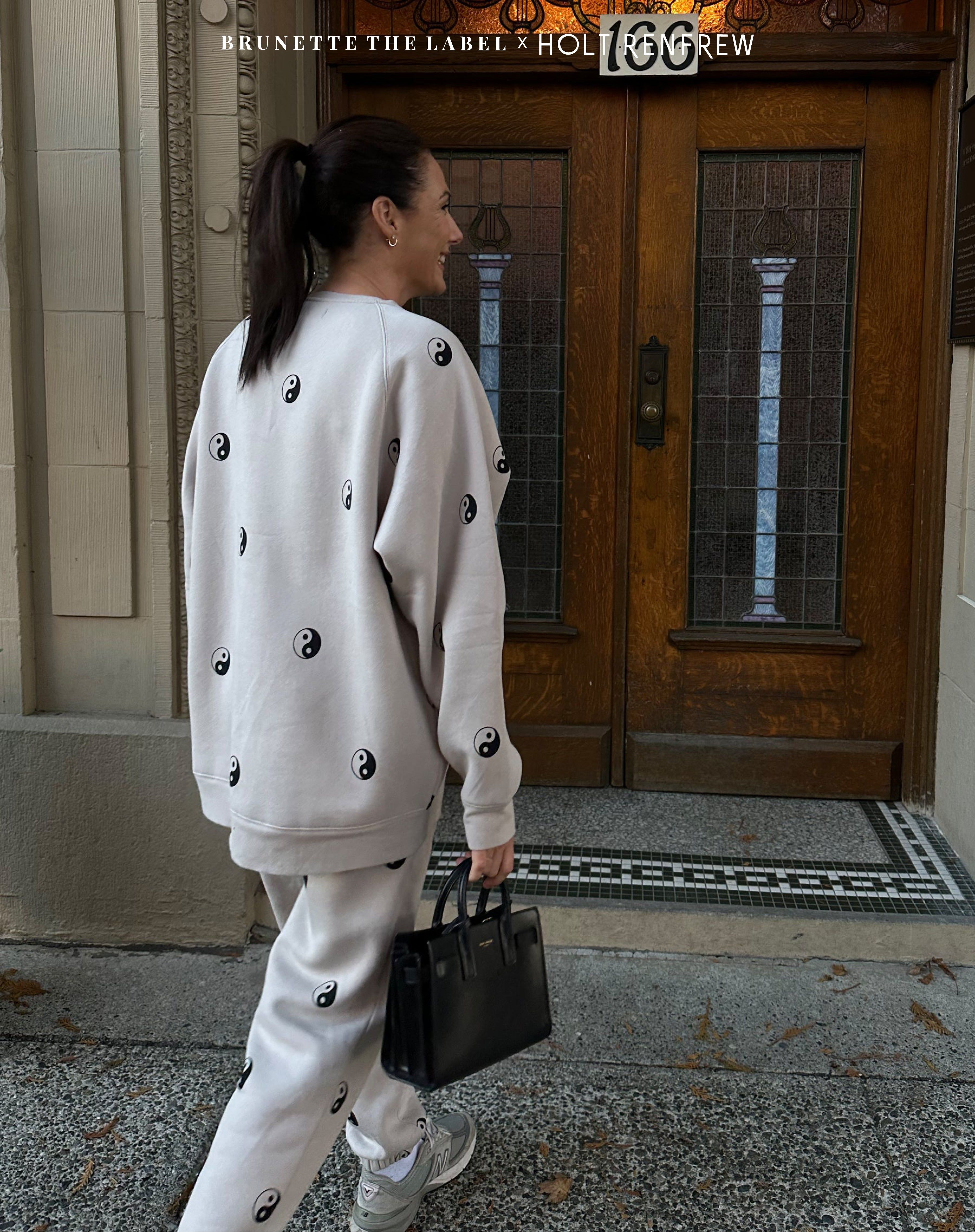The "ALL OVER YIN YANG" Not Your Boyfriend's Crew Neck Sweatshirt | Holt Renfrew Pop Up sold by Brunette The Label