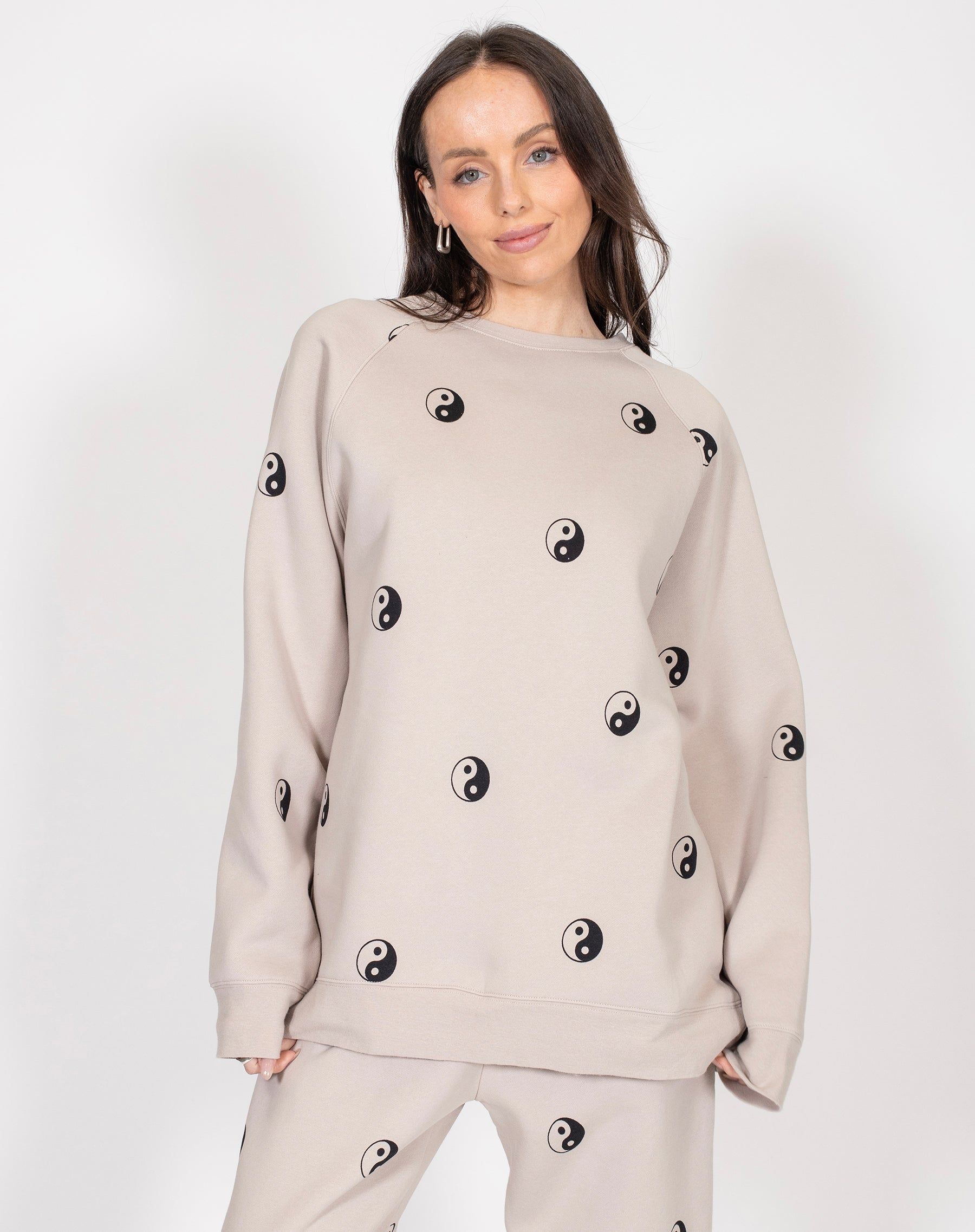 The "ALL OVER YIN YANG" Not Your Boyfriend's Crew Neck Sweatshirt | Holt Renfrew Pop Up sold by Brunette The Label product image thumbnail 3