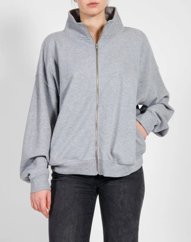 The Step Sister Full Zip Sweater | Classic Grey made by Brunette The Label