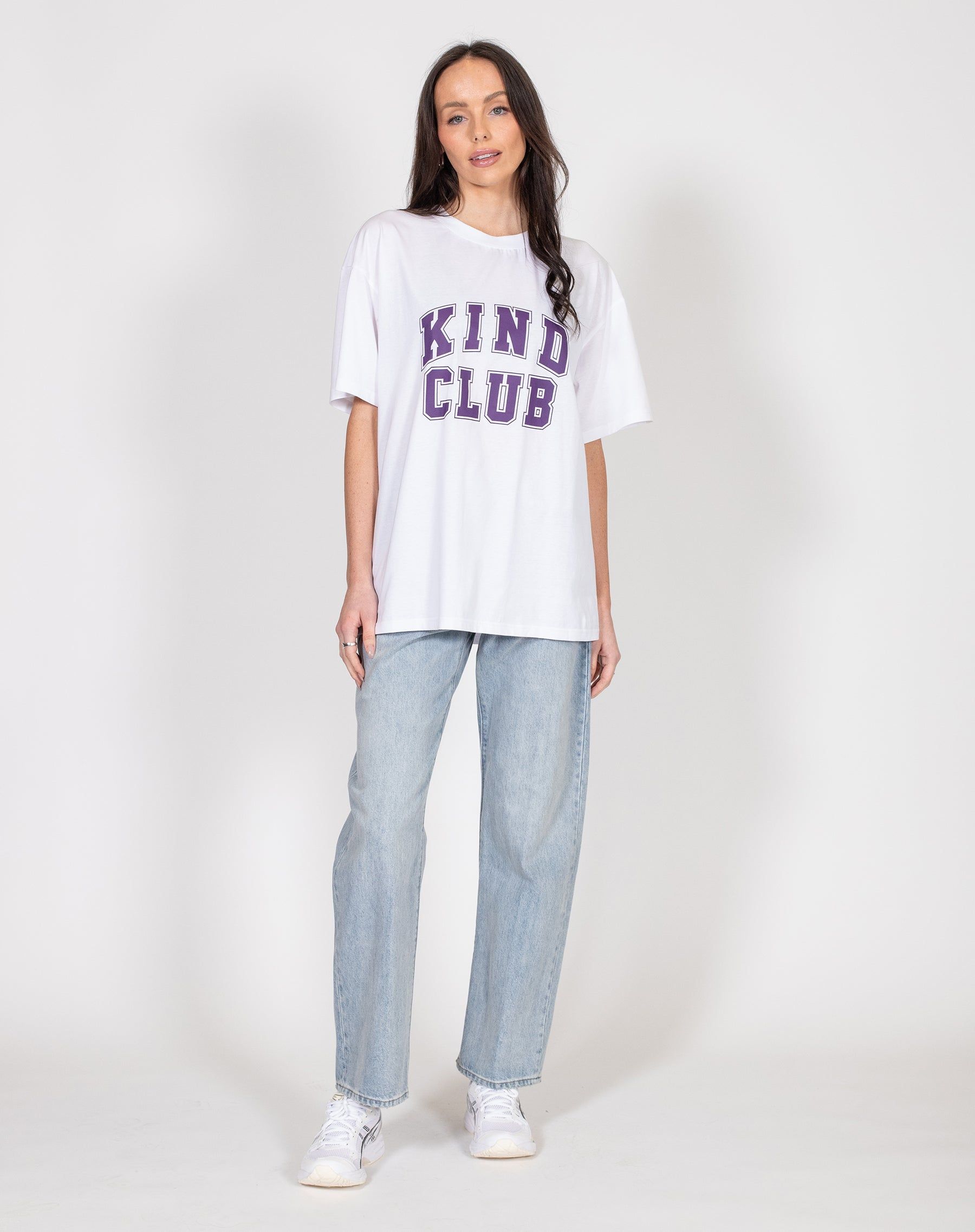 The "KIND CLUB" Oversized Boxy Tee | White sold by Brunette The Label product image thumbnail 2