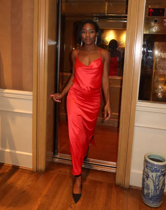 The 'Carrie' Satin Camisole | Crimson sold by Brunette The Label