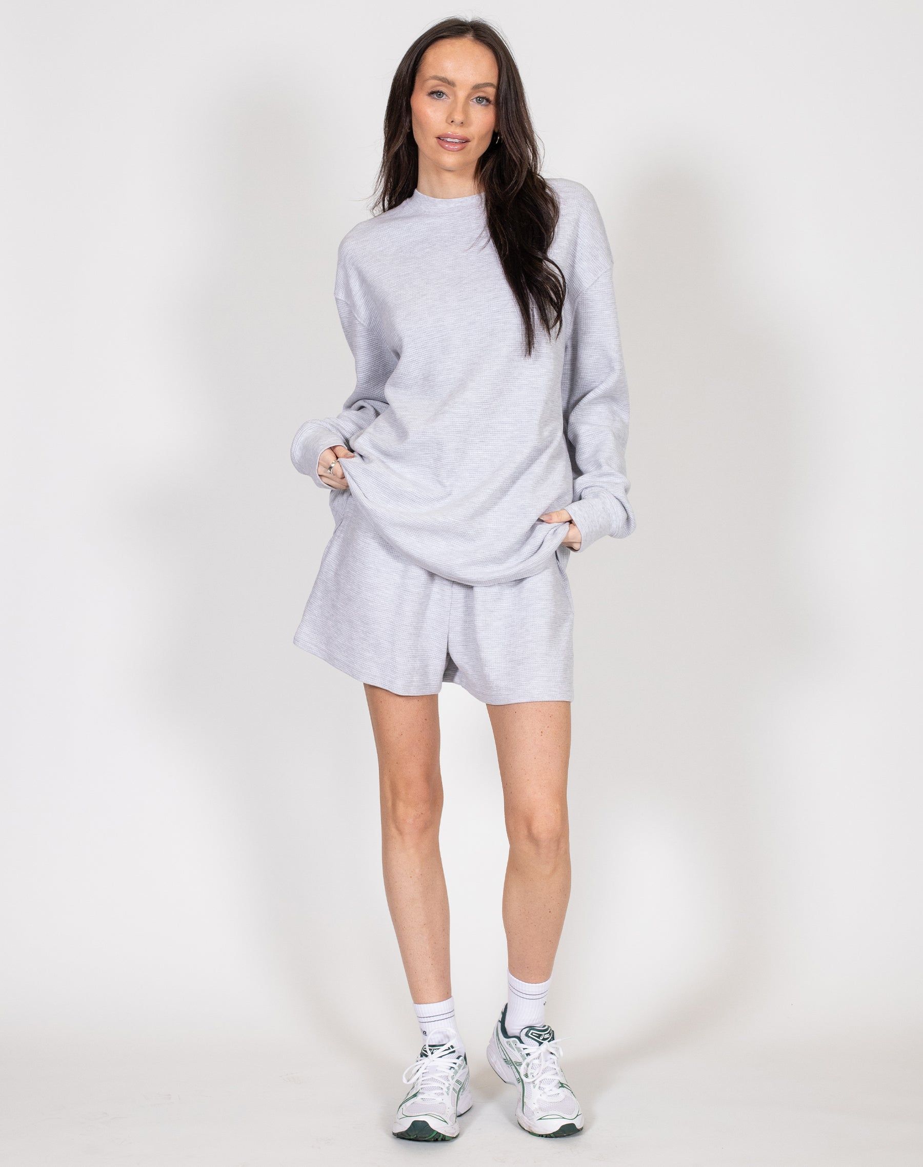 Waffle Knit Boxy Tee | Biscotti sold by Brunette The Label product image thumbnail 4