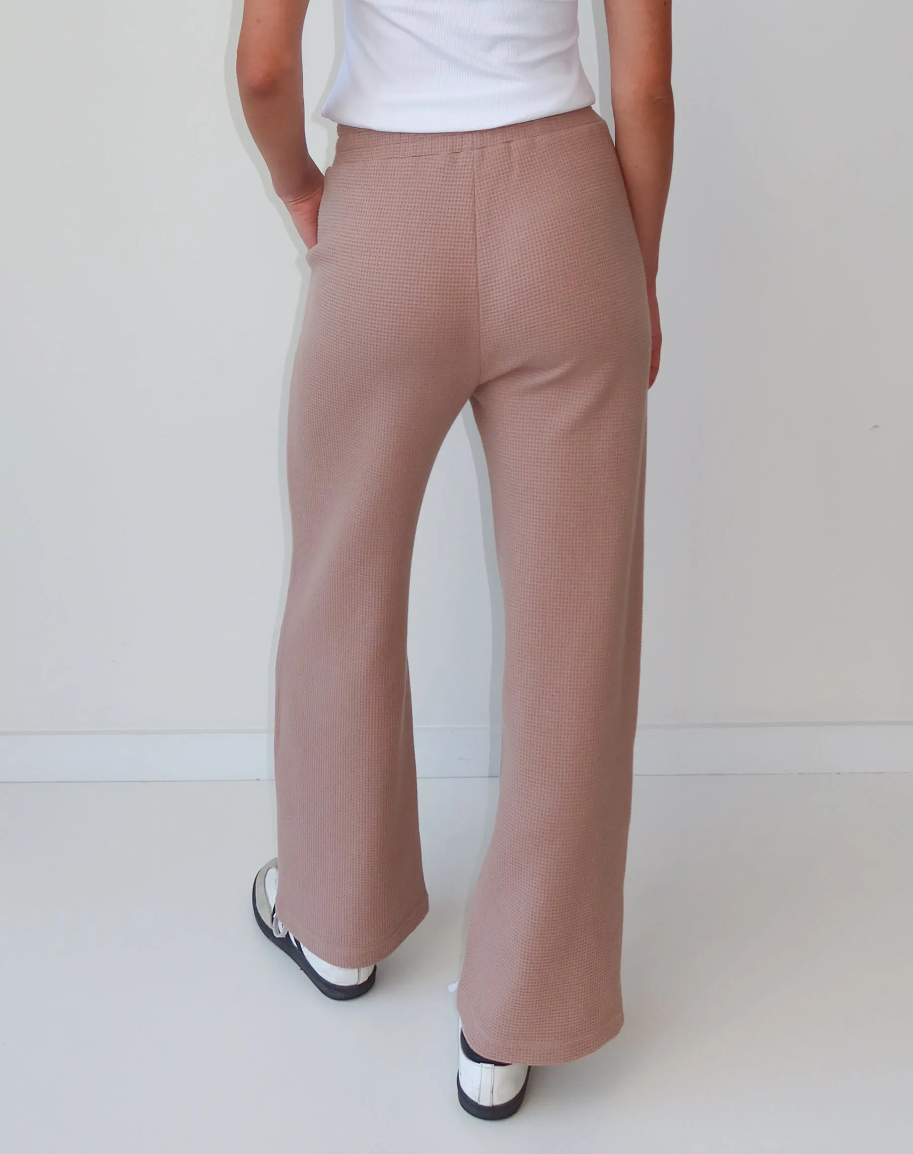 Waffle Wide Leg Pant sold by Brunette The Label product image thumbnail 4