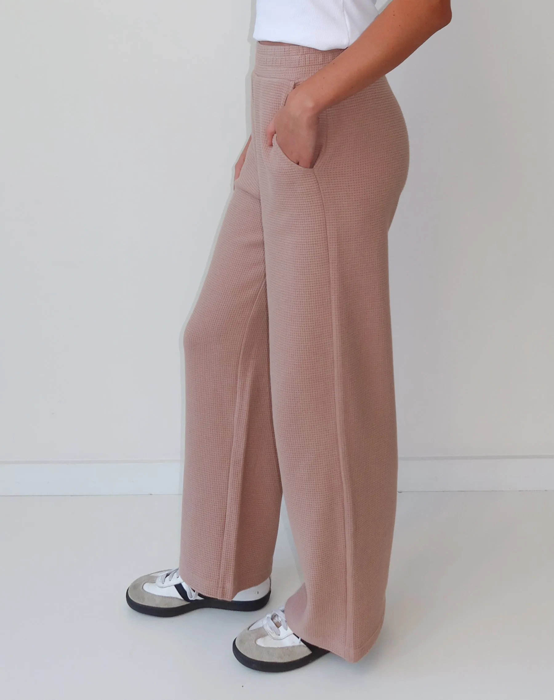 Waffle Wide Leg Pant sold by Brunette The Label product image thumbnail 3
