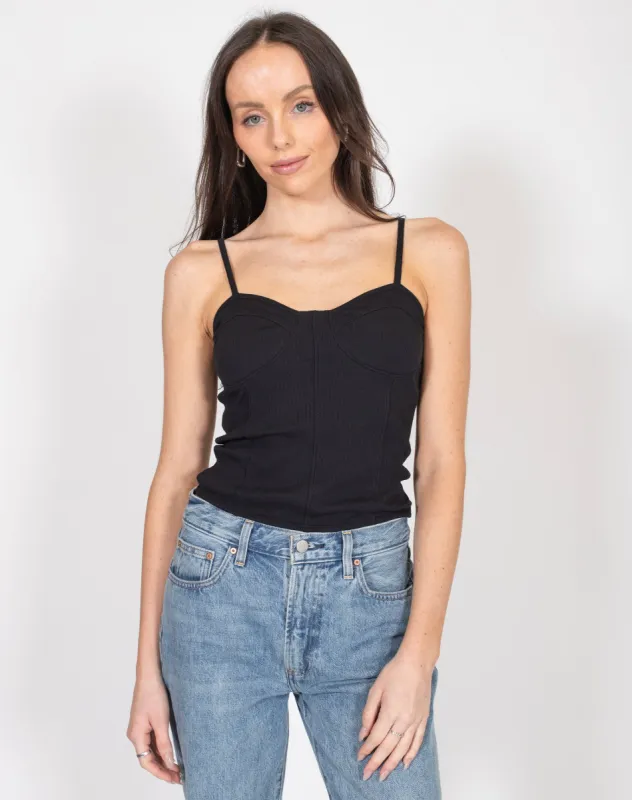 Bodice Top | Black sold by Brunette The Label