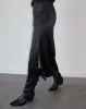 The Satin Maxi Skirt | Black sold by Brunette The Label