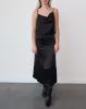 The Satin Maxi Skirt | Black sold by Brunette The Label
