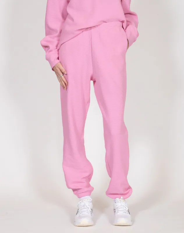 Waffle Knit Best Friend Jogger | Bubble Gum sold by Brunette The Label
