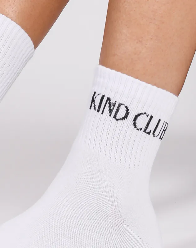 'Kind Club' Sock | White sold by Brunette The Label