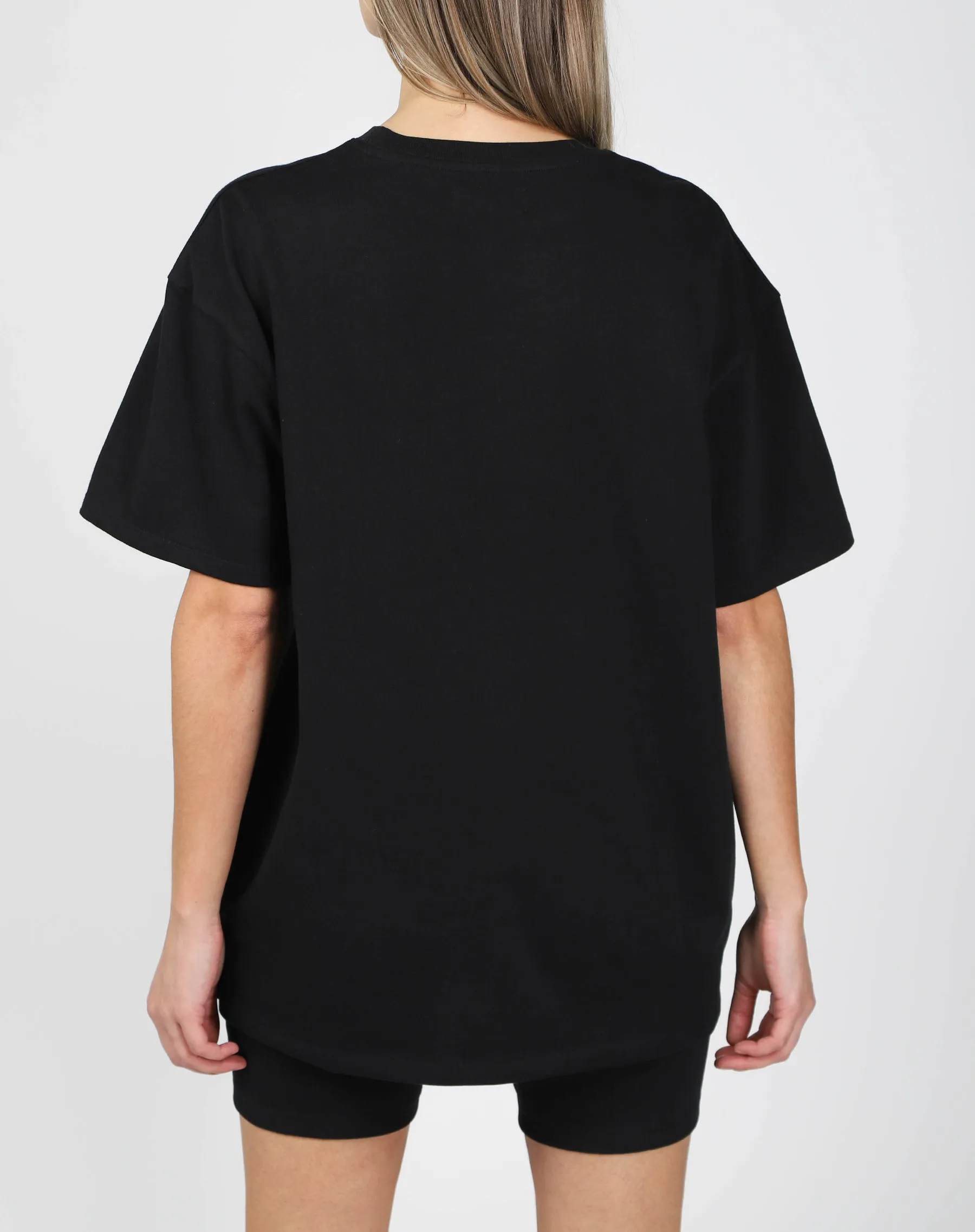 The Oversized Boxy Crew Neck Tee | Black sold by Brunette The Label product image thumbnail 3
