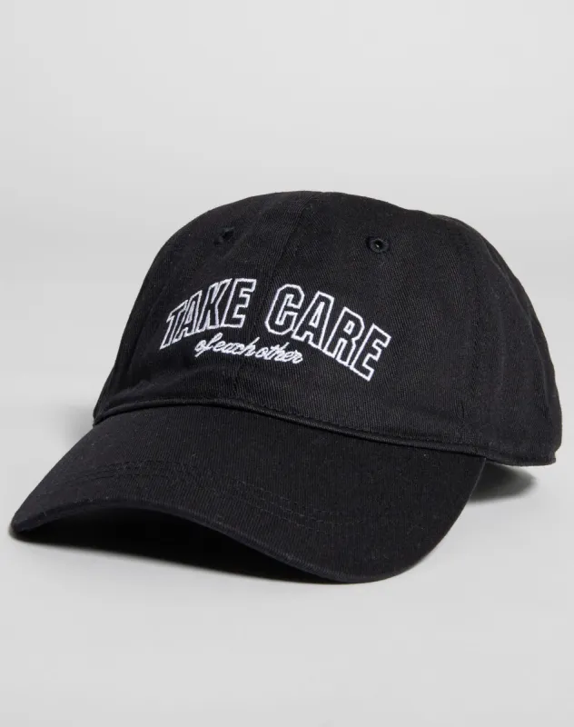 "Take Care of Each Other" Baseball Cap | Black sold by Brunette The Label