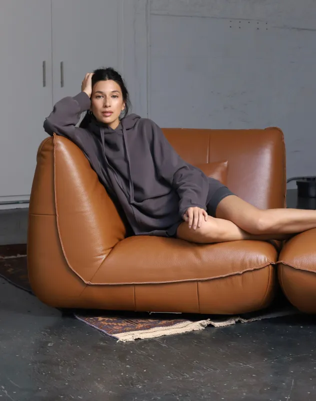 The Big Sister Hoodie | Washed Grey sold by Brunette The Label