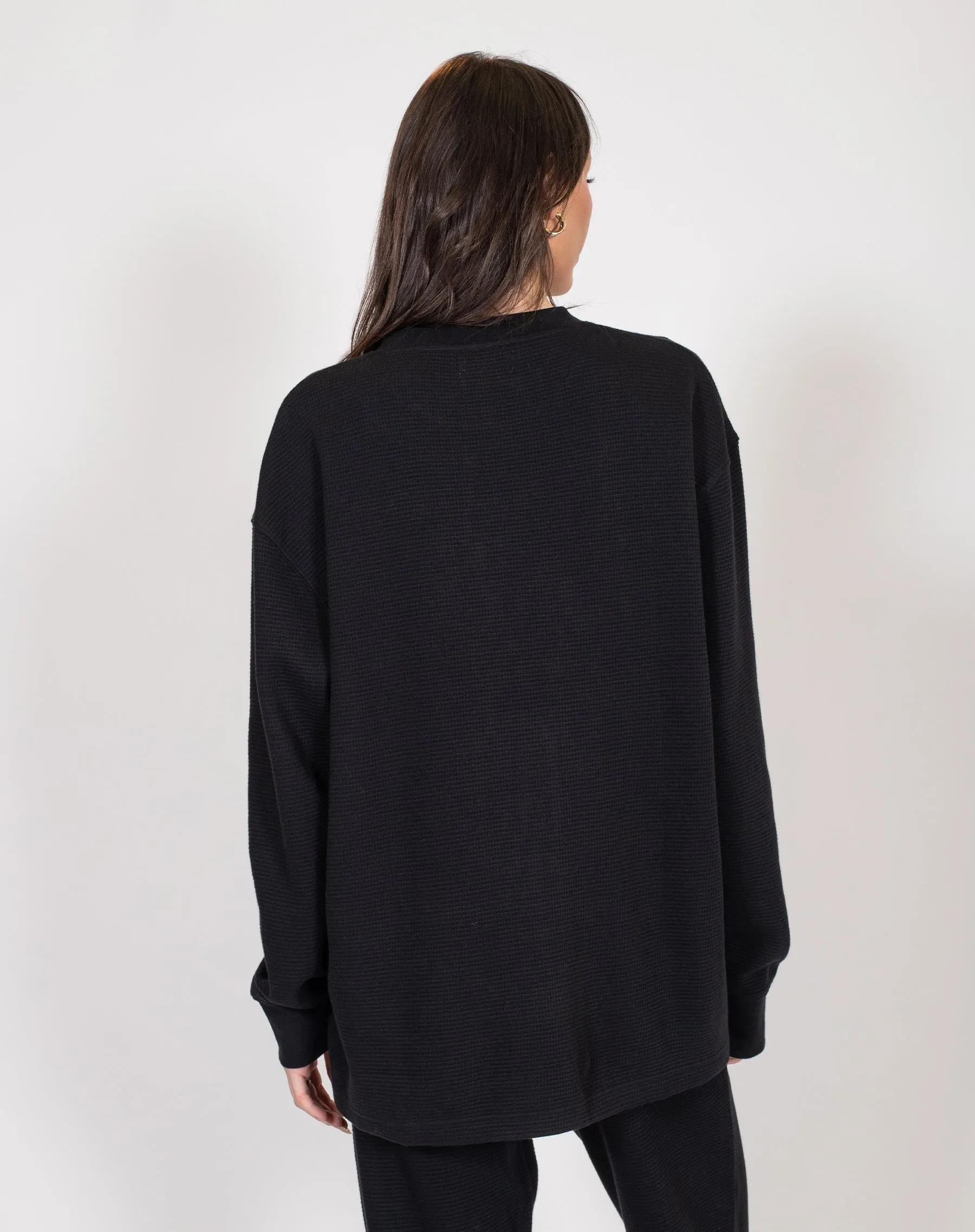 Waffle Boxy Shirt sold by Brunette The Label product image thumbnail 3