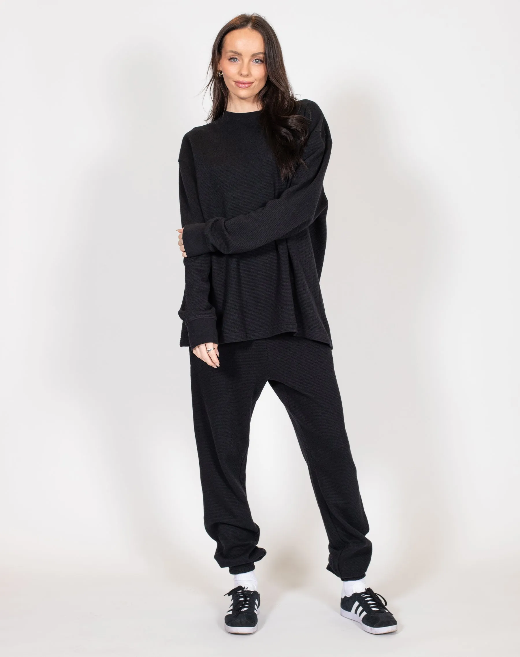 Waffle Boxy Shirt sold by Brunette The Label product image thumbnail 5