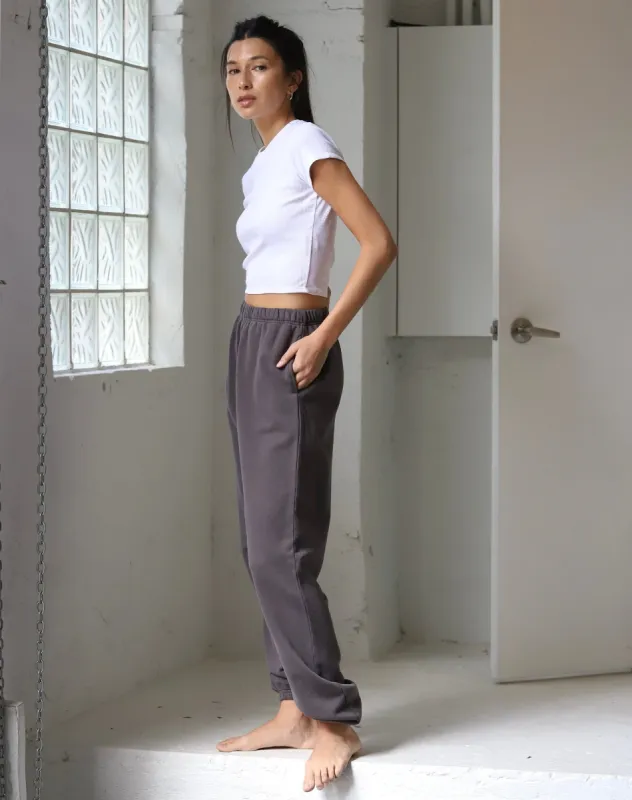 The Best Friend Joggers | Washed Grey sold by Brunette The Label