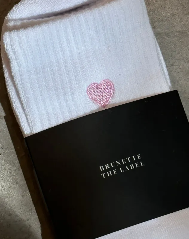 The "Heart" Socks | Rosé sold by Brunette The Label