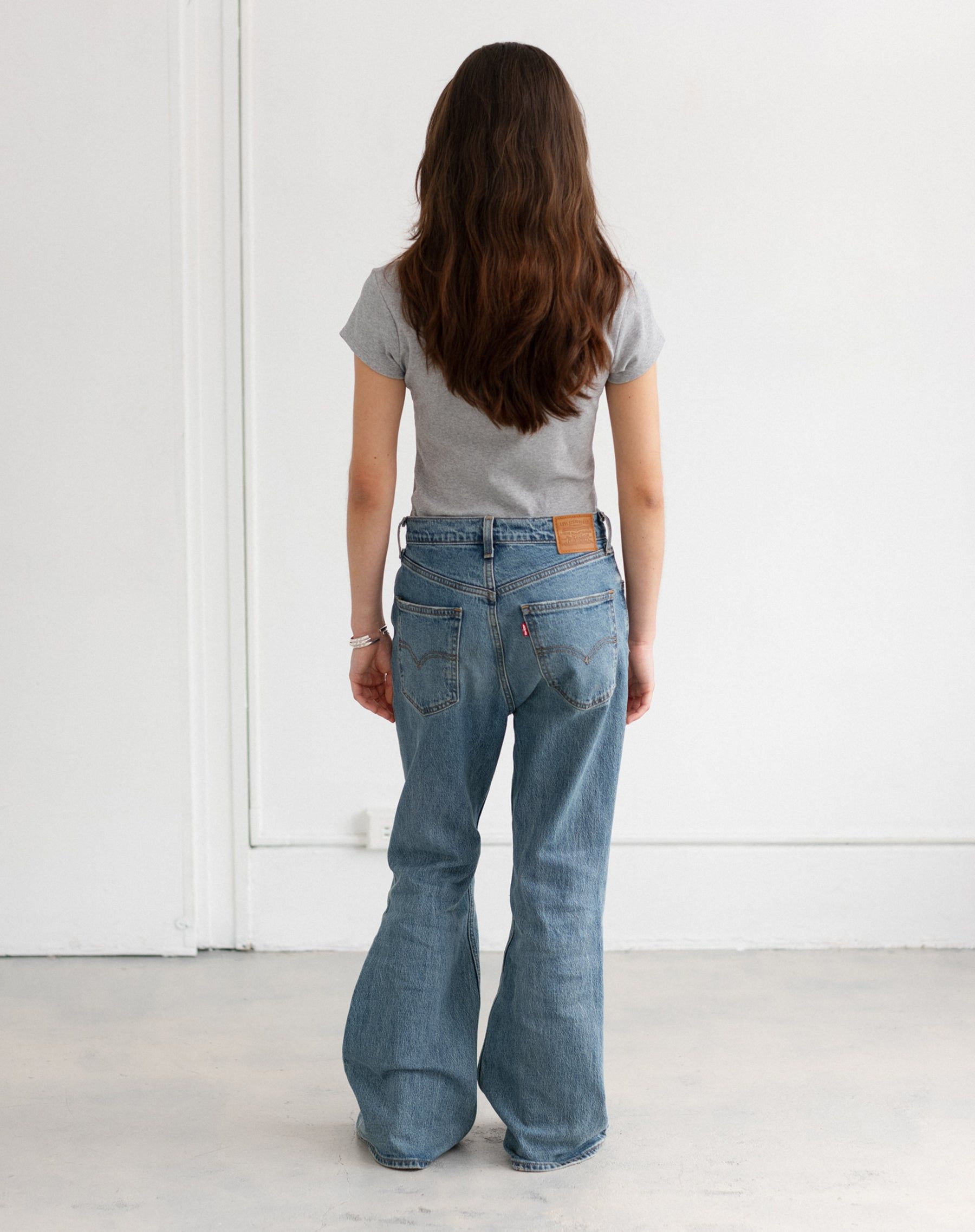 The Ribbed Fitted Tee | Classic Grey sold by Brunette The Label product image thumbnail 4