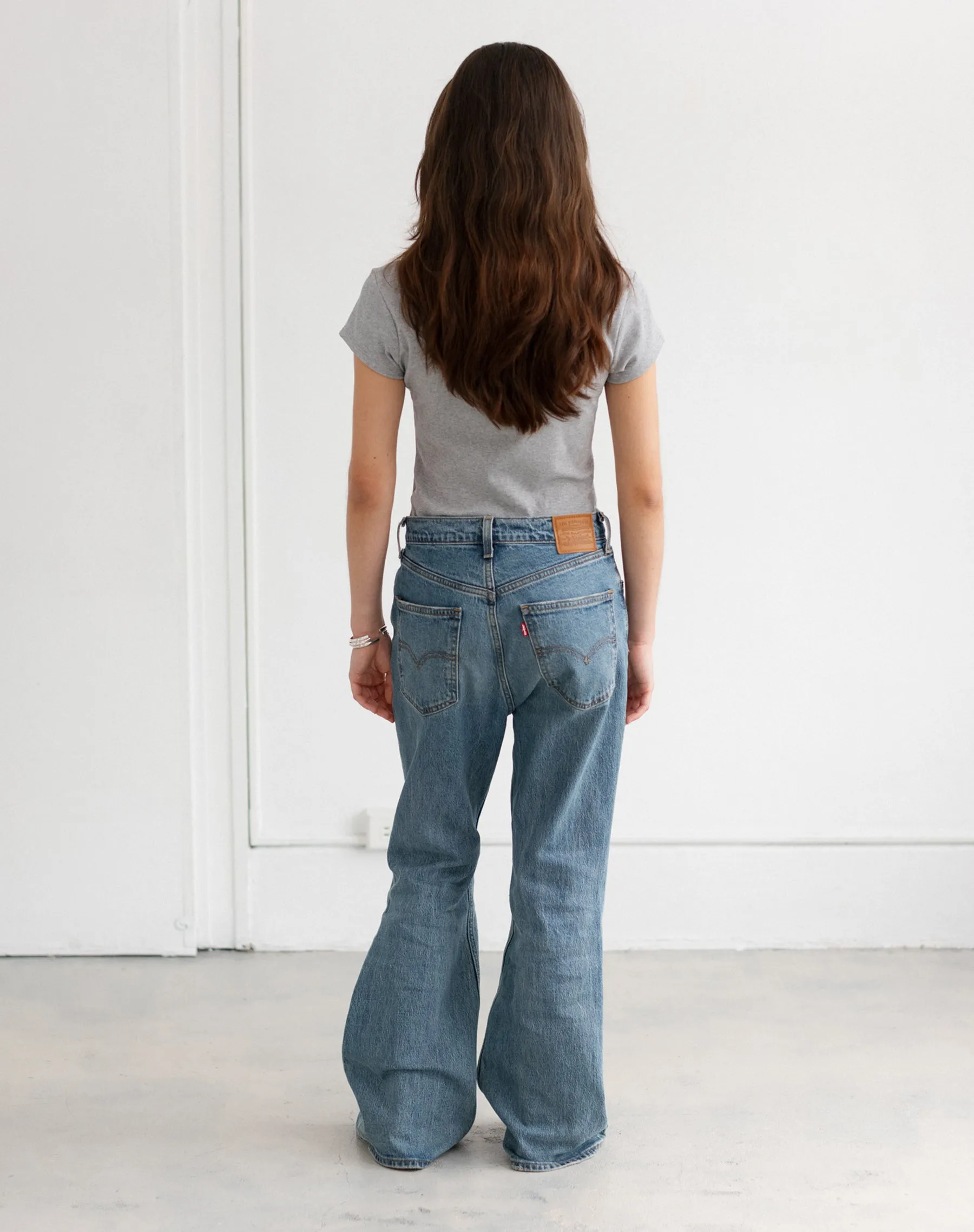 Ribbed Tee | Classic Grey sold by Brunette The Label product image thumbnail 3