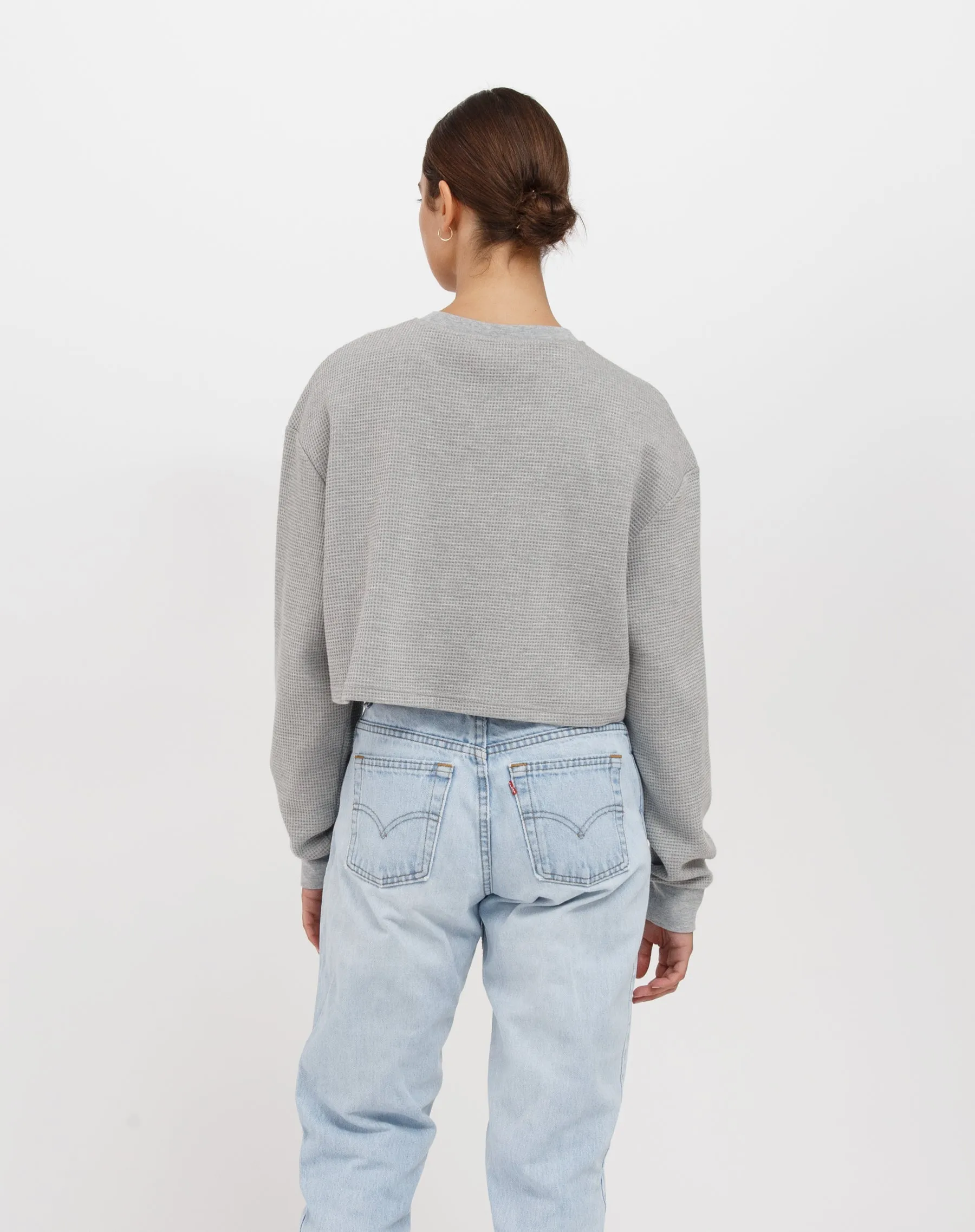 Waffle Little Sister Shirt | Classic Grey sold by Brunette The Label product image thumbnail 3