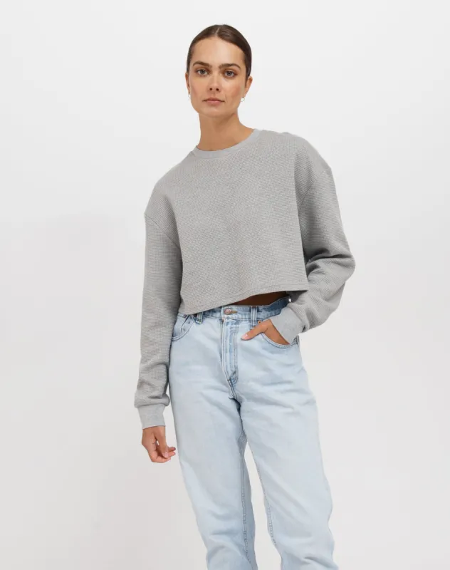 Waffle Little Sister Shirt | Classic Grey sold by Brunette The Label