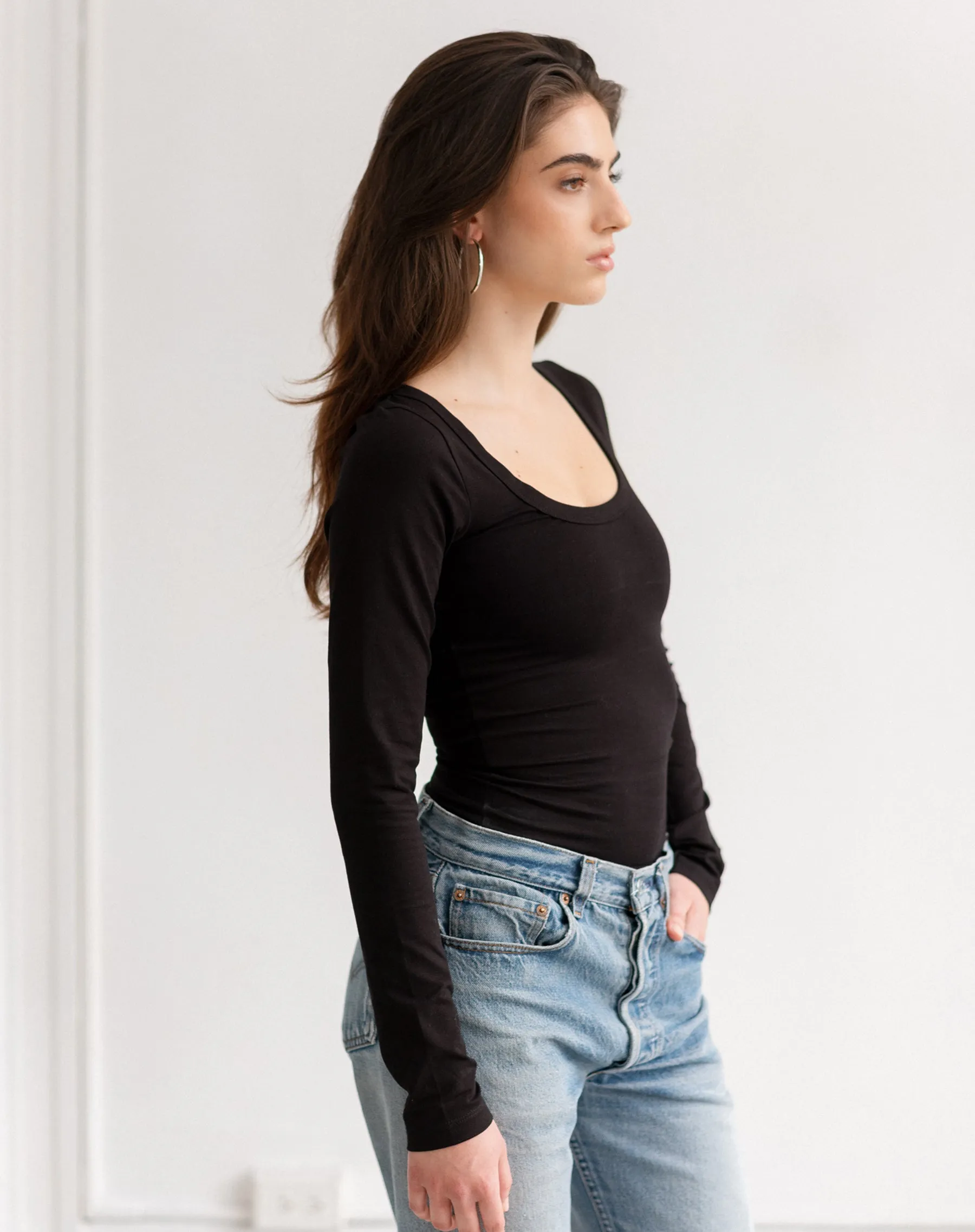 Scoop Neck Long Sleeve sold by Brunette The Label product image thumbnail 3