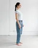Ribbed Tee | Denim sold by Brunette The Label