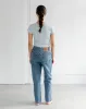 Ribbed Tee | Denim sold by Brunette The Label